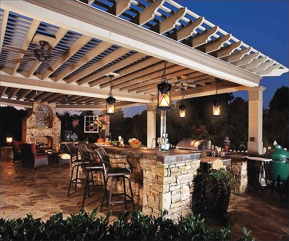 Hanging Lantern Light Black with Chain ZLC013
