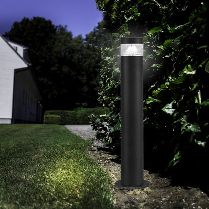3w Modern Outdoor LED Cool White Bollard Light Stainless Steel Black Finish - Free delivery on all orders