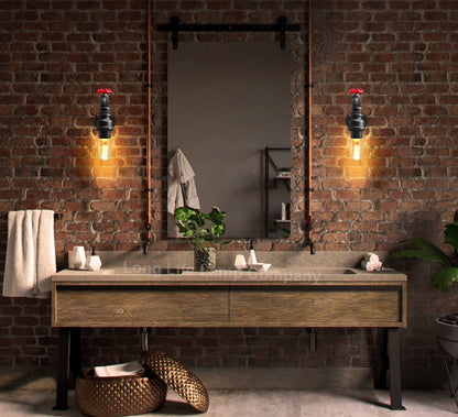 Industrial Vintage Water Pipe Wall Lamp