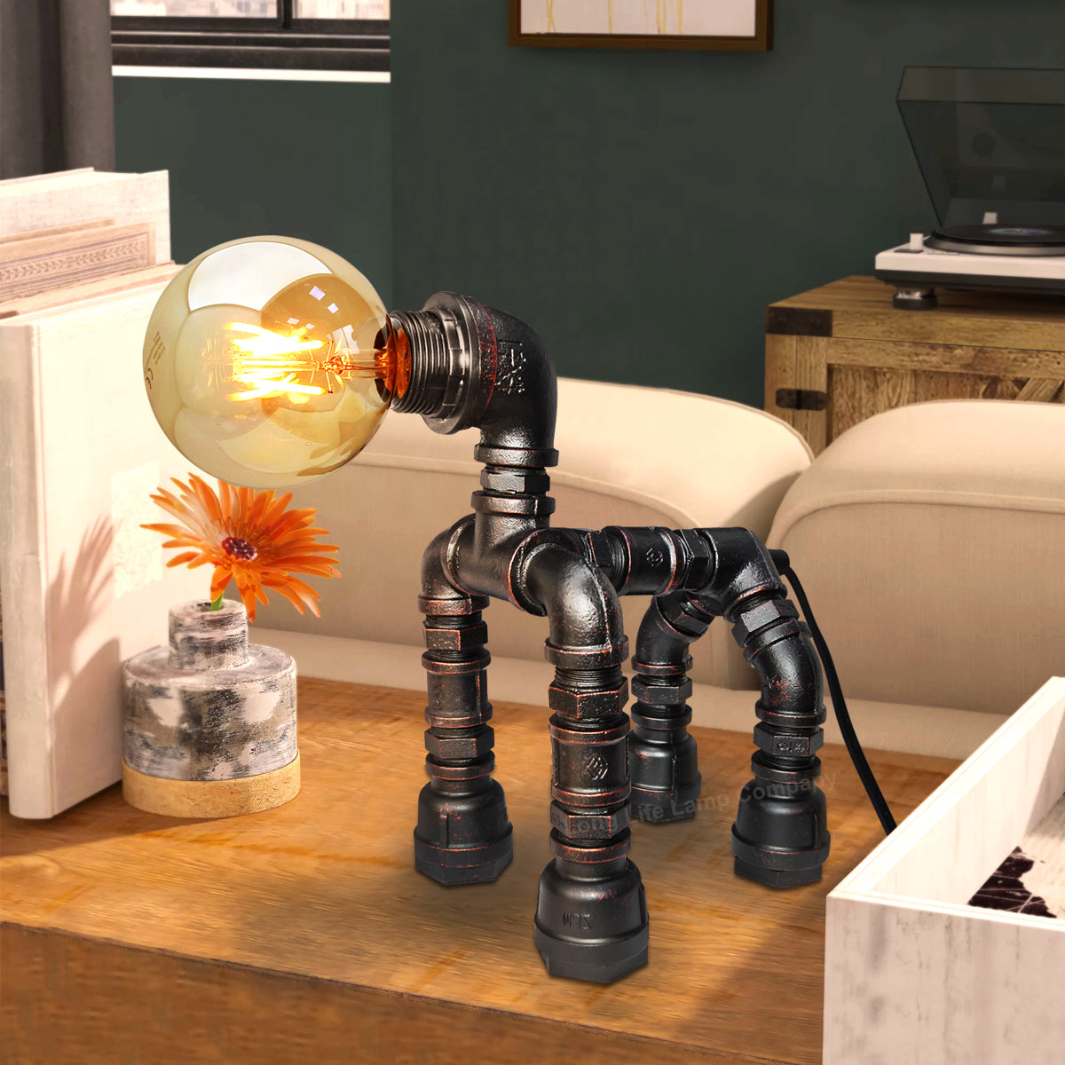 Steampunk Dog Robot Table Lamp E27 G95 LED Included - Free delivery on all orders