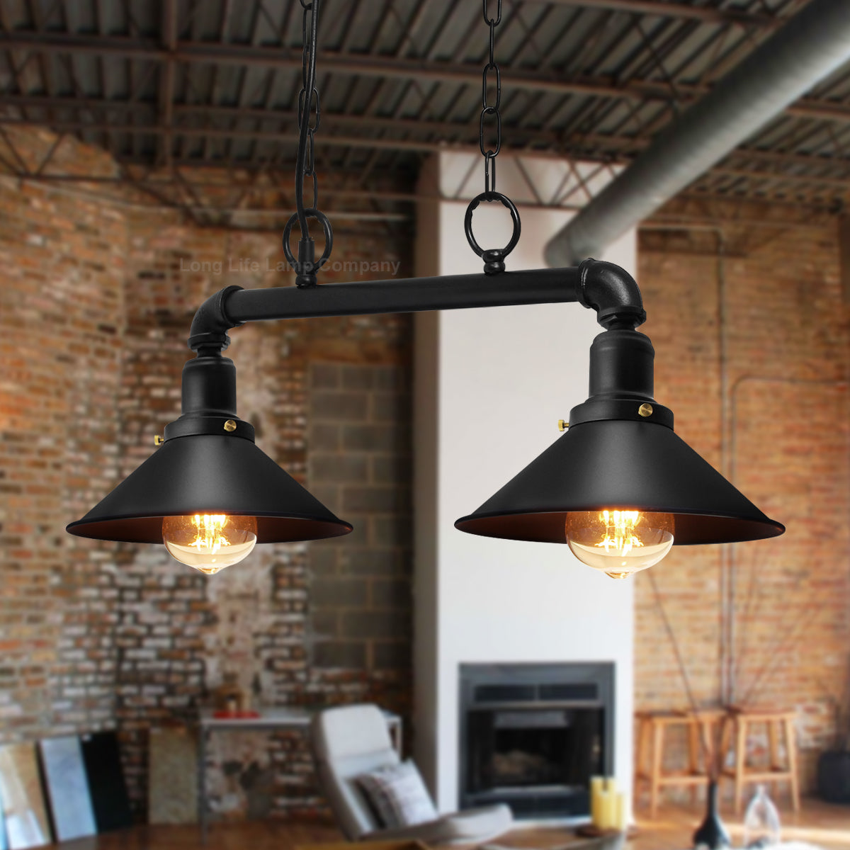 Vintage Retro Industrial Water Pipe Ceiling Light M0194