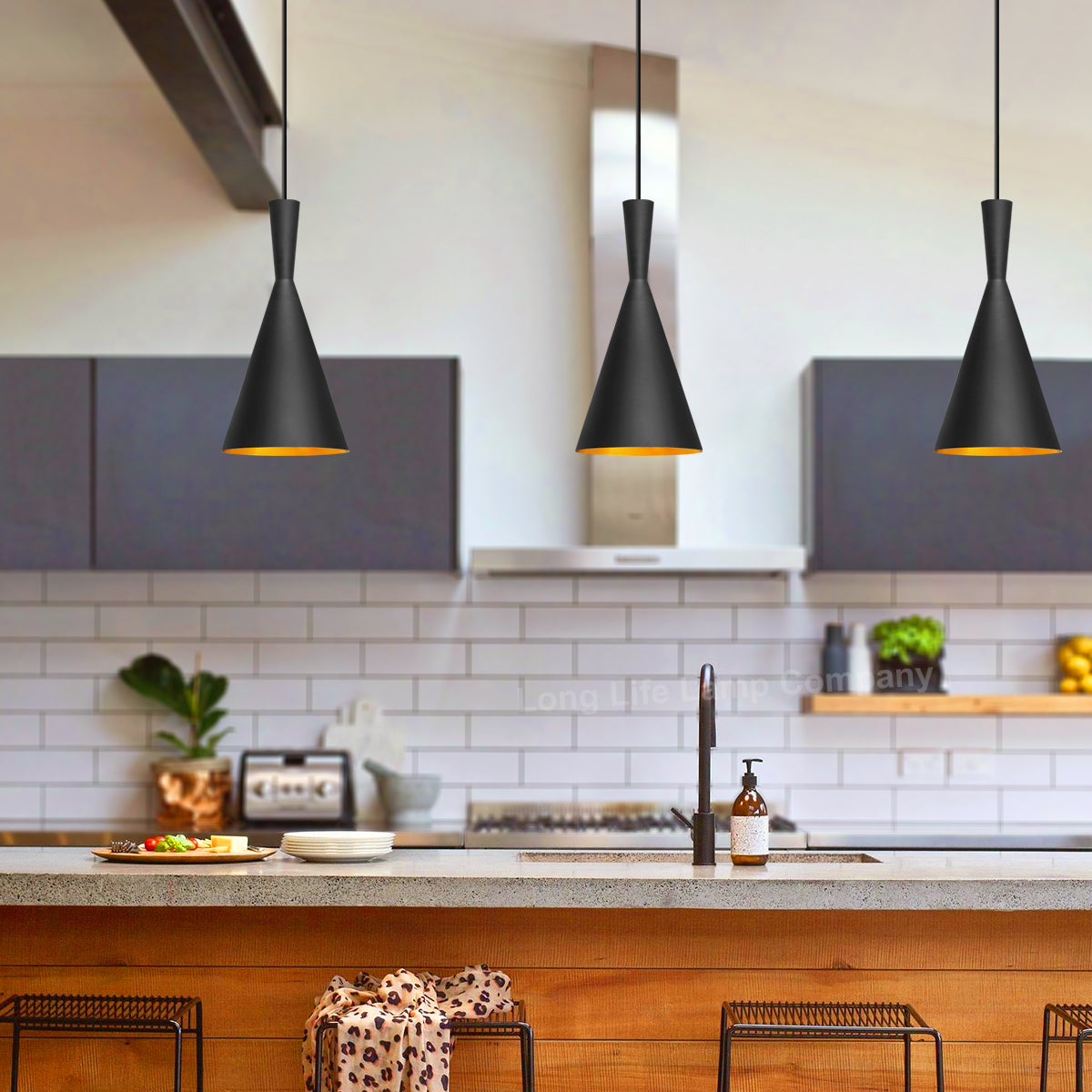 Modern Black Metal Ceiling Pendant Light - Free delivery on all orders