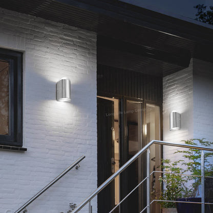 Modern 6W LED Double Outdoor Wall Light Stainless Steel Cool White