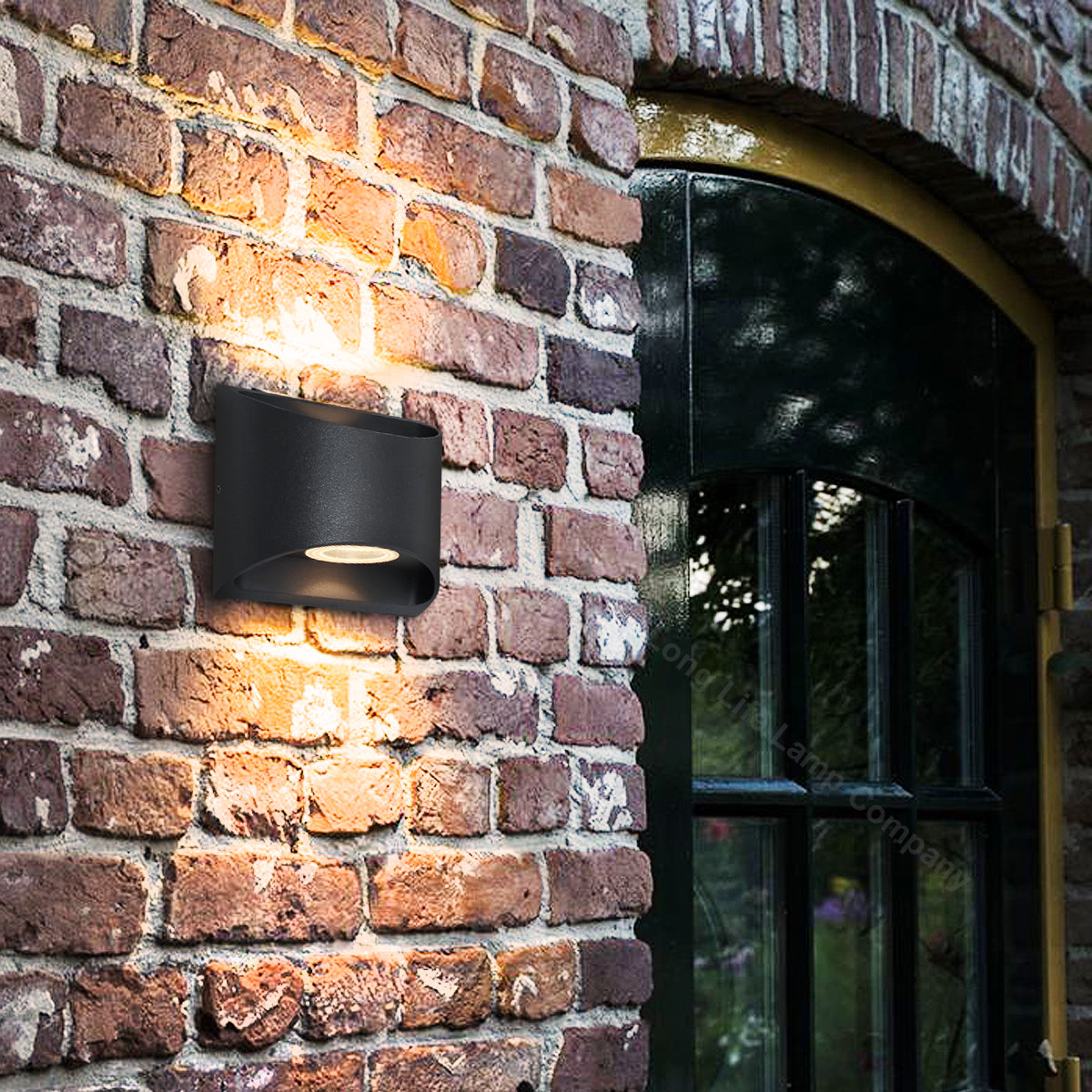 Modern LED Outdoor Wall Light Black Warm White
