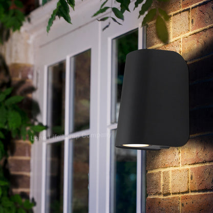 Double Outdoor Wall Light Black