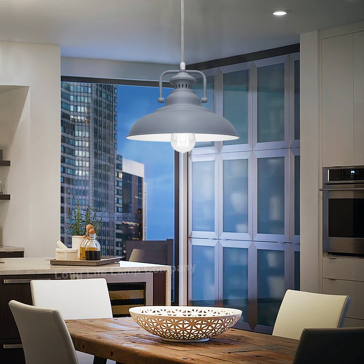 Metal Ceiling Pendant Shade Modern Grey - Free delivery on all orders