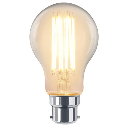 8W 10W 12W LED A60 Filament Light Bulb 3000K Dimmable B22 Clear Glass 3 or 5 or 10 PACK - Energy Light Bulbs - Free delivery on all orders