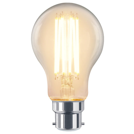 8W 10W 12W LED A60 Filament Light Bulb 3000K Dimmable B22 Clear Glass 3 or 5 or 10 PACK - Energy Light Bulbs - Free delivery on all orders
