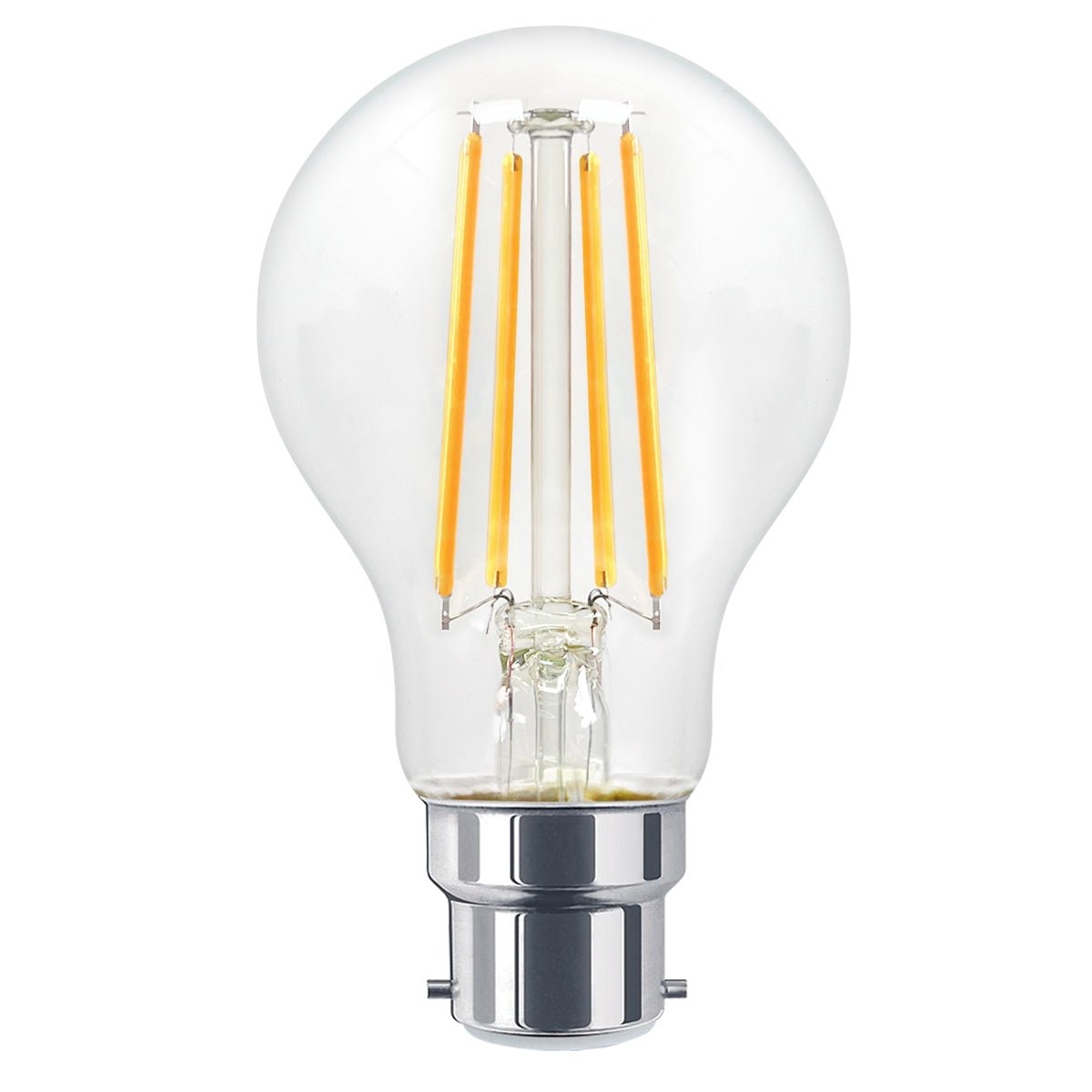 8W 10W 12W LED A60 Filament Light Bulb 3000K Dimmable B22 Clear Glass 3 or 5 or 10 PACK - Energy Light Bulbs - Free delivery on all orders
