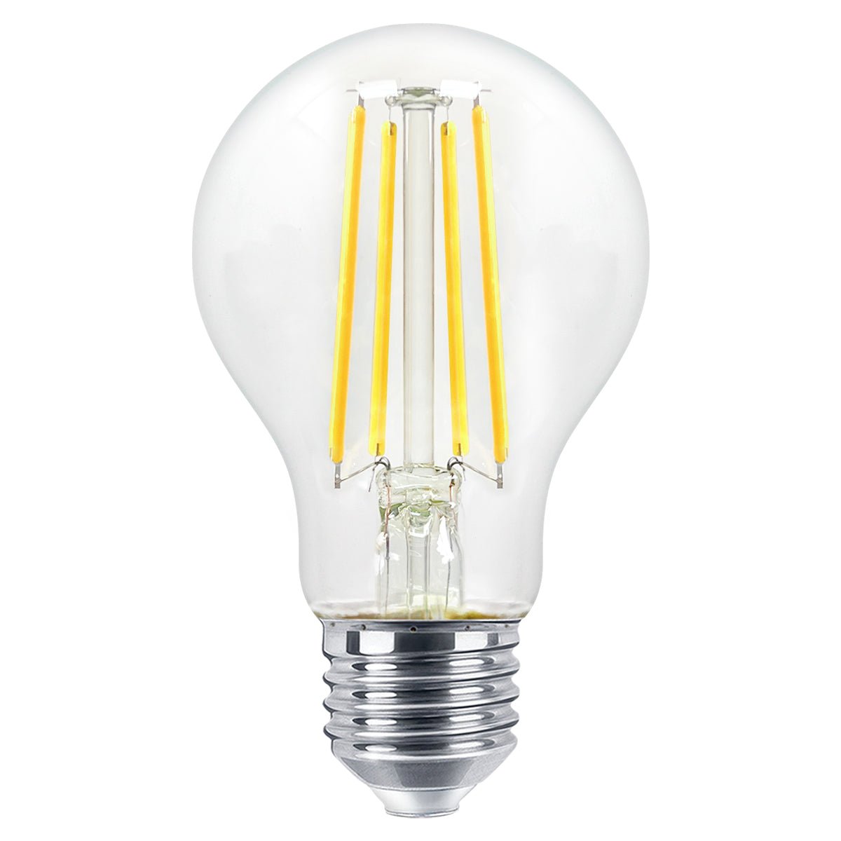 8W 10W 12W LED A60 Filament Light Bulb Dimmable 4000K E27 Clear Glass 3 or 5 or 10 PACK