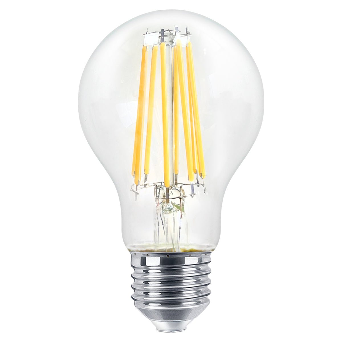 8W 10W 12W LED A60 Filament Light Bulb Dimmable 4000K E27 Clear Glass 3 or 5 or 10 PACK