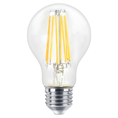 8W 10W 12W LED A60 Filament Light Bulb Dimmable 4000K E27 Clear Glass 3 or 5 or 10 PACK