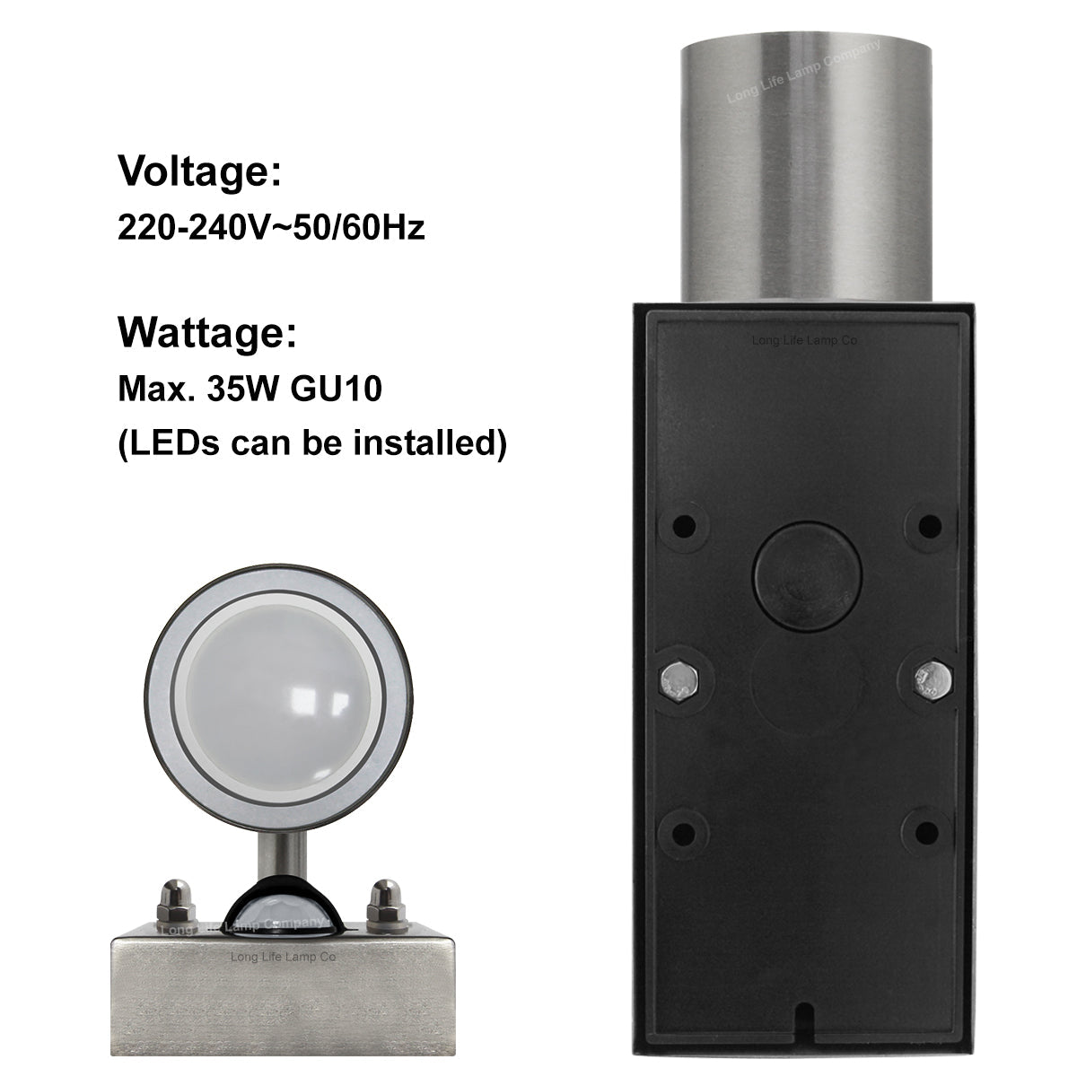 8W, 10W, 12W LED GU10 PIR Movement Sensors Up and Down Wall Light - Energy Light Bulbs - Free delivery on all orders