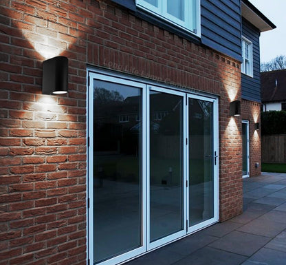 8w, 10w, 12w LED Outdoor Black Up Down Double Wall Light ZLC024 - Free delivery on all orders