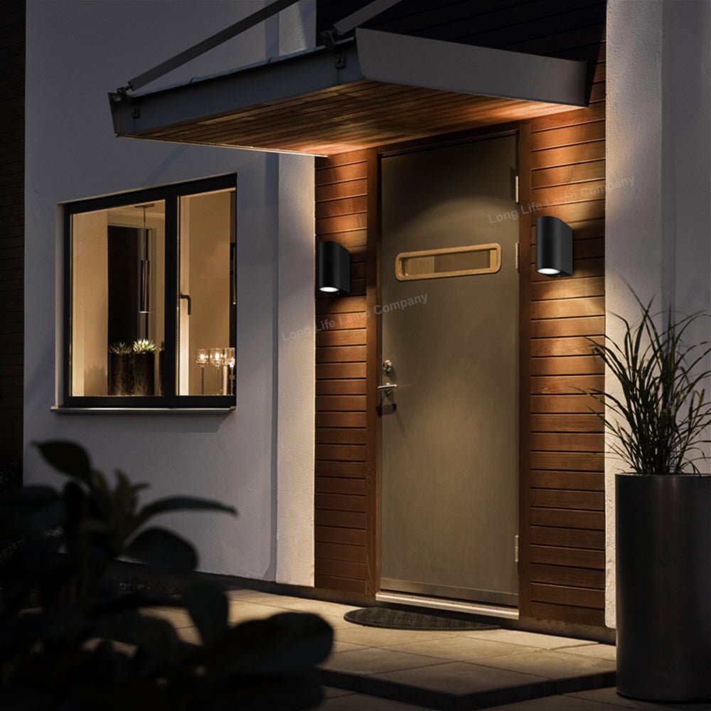 8w, 10w, 12w LED Outdoor Black Up Down Double Wall Light ZLC024 - Free delivery on all orders