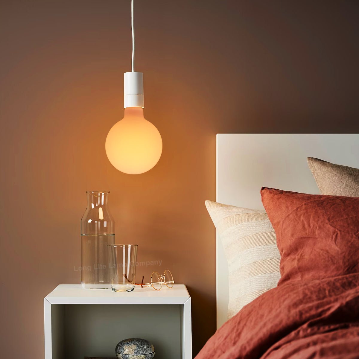 8w Decorative LED Opal G125 Globe Light Bulb E27 Edison Screw Warm White - Energy Light Bulbs - Free delivery on all orders