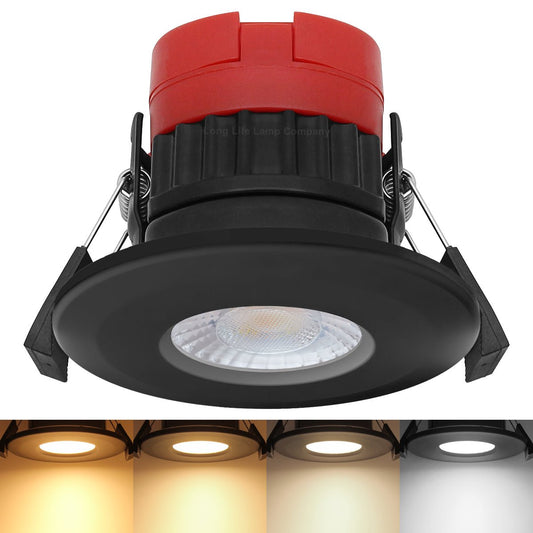 8W Fire Rated Downlights Dimmable Black - Energy Light Bulbs - Free delivery on all orders