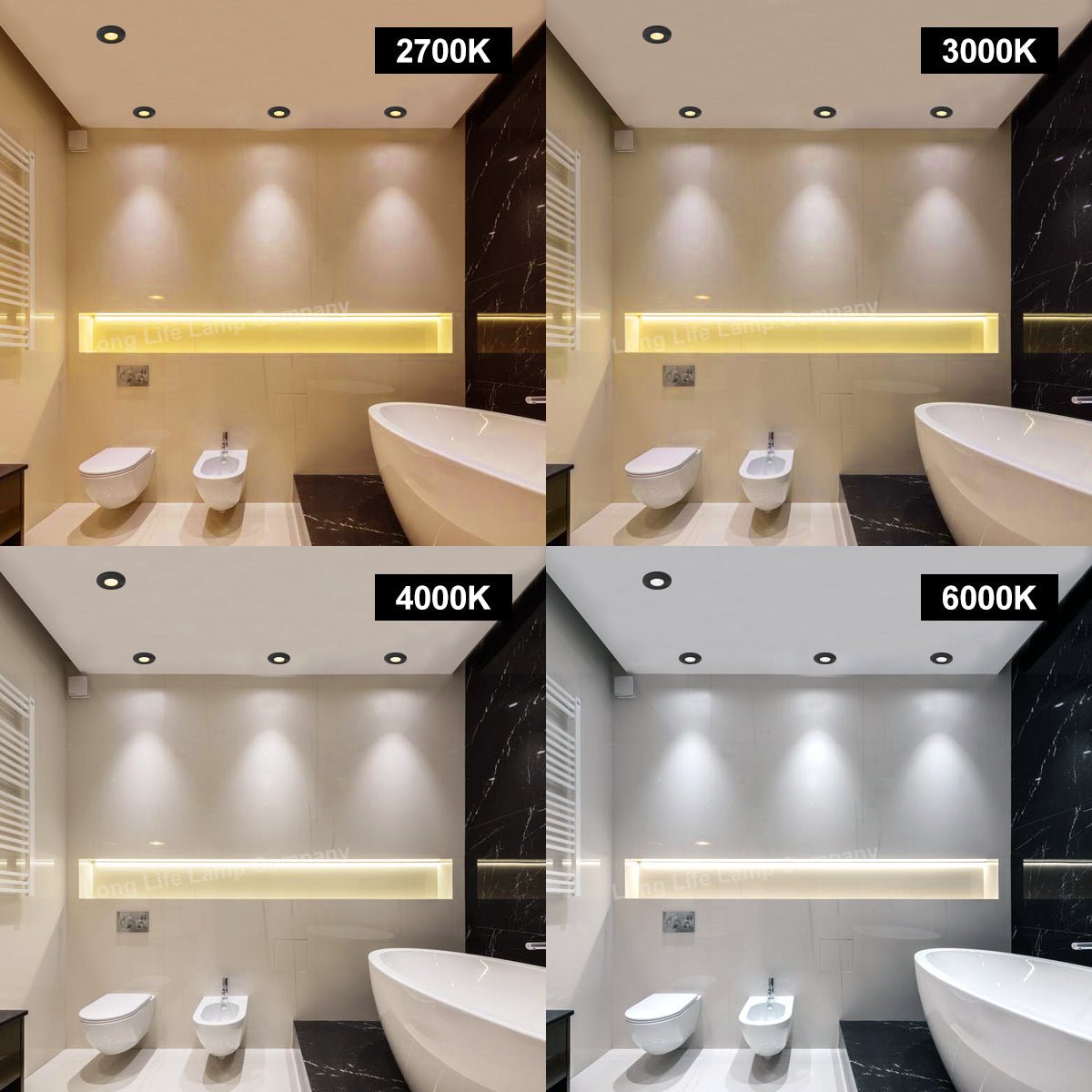 8W Fire Rated Downlights Dimmable Black - Energy Light Bulbs - Free delivery on all orders
