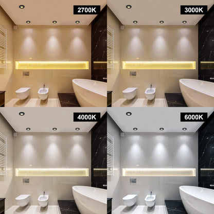 8W Fire Rated Downlights Dimmable Black - Energy Light Bulbs - Free delivery on all orders