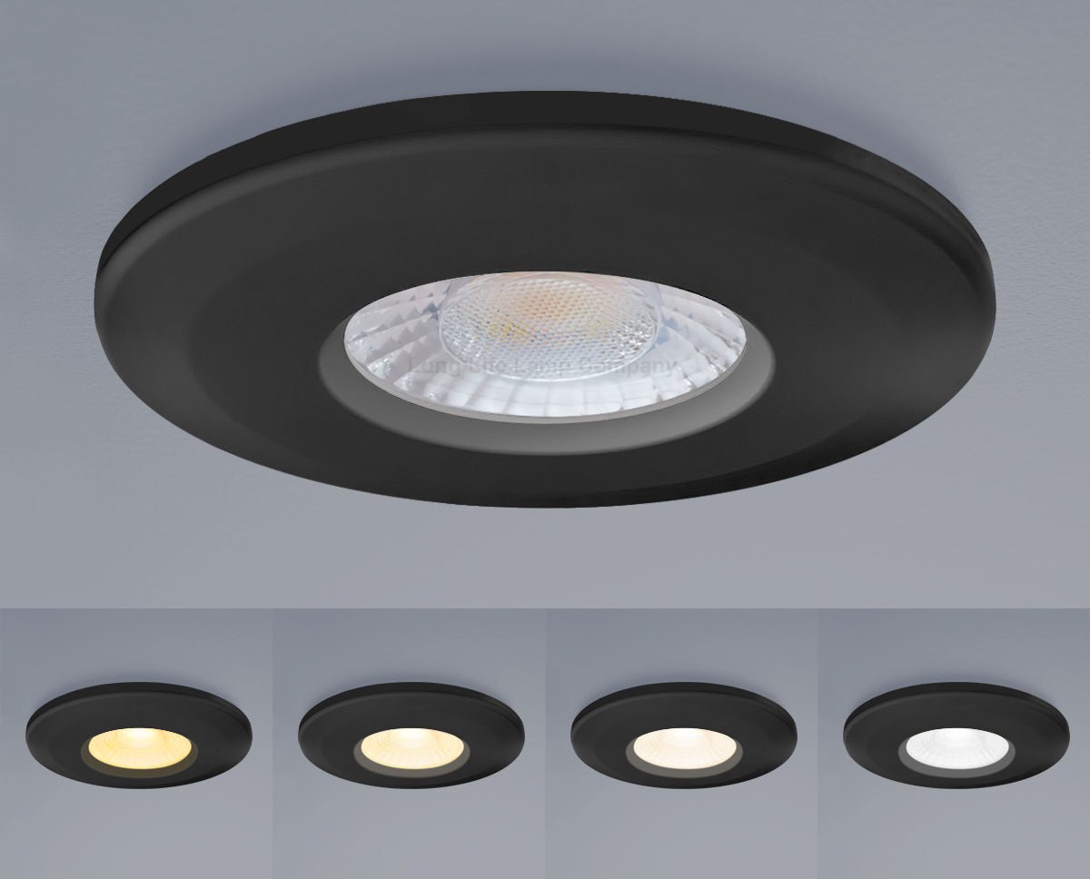 8W Fire Rated Downlights Dimmable Black - Energy Light Bulbs - Free delivery on all orders