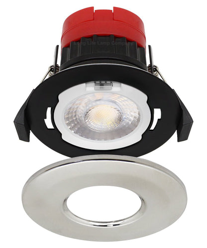 8W Fire Rated Downlights Dimmable Brushed Chrome - Energy Light Bulbs - Free delivery on all orders