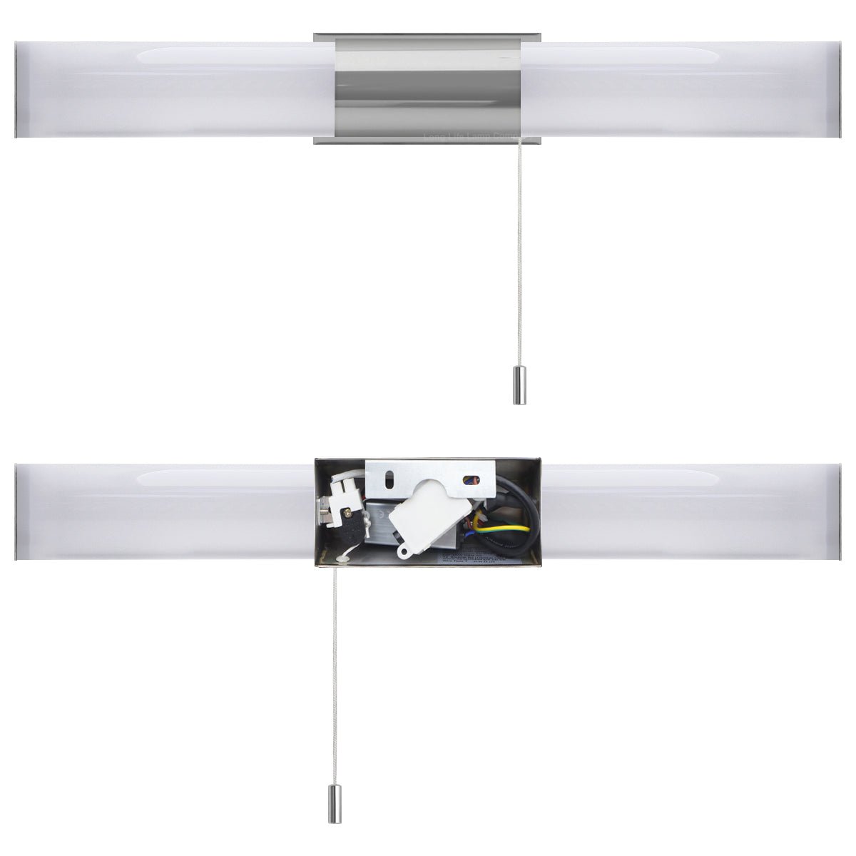 8w LED Bathroom Frosted Mirror Wall Light With Pull Cord Cool White 6500k IP44 - Energy Light Bulbs - Free delivery on all orders