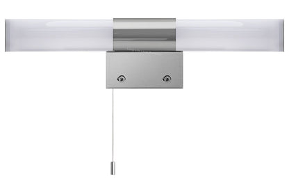 8w LED Bathroom Frosted Mirror Wall Light With Pull Cord Cool White 6500k IP44 - Energy Light Bulbs - Free delivery on all orders