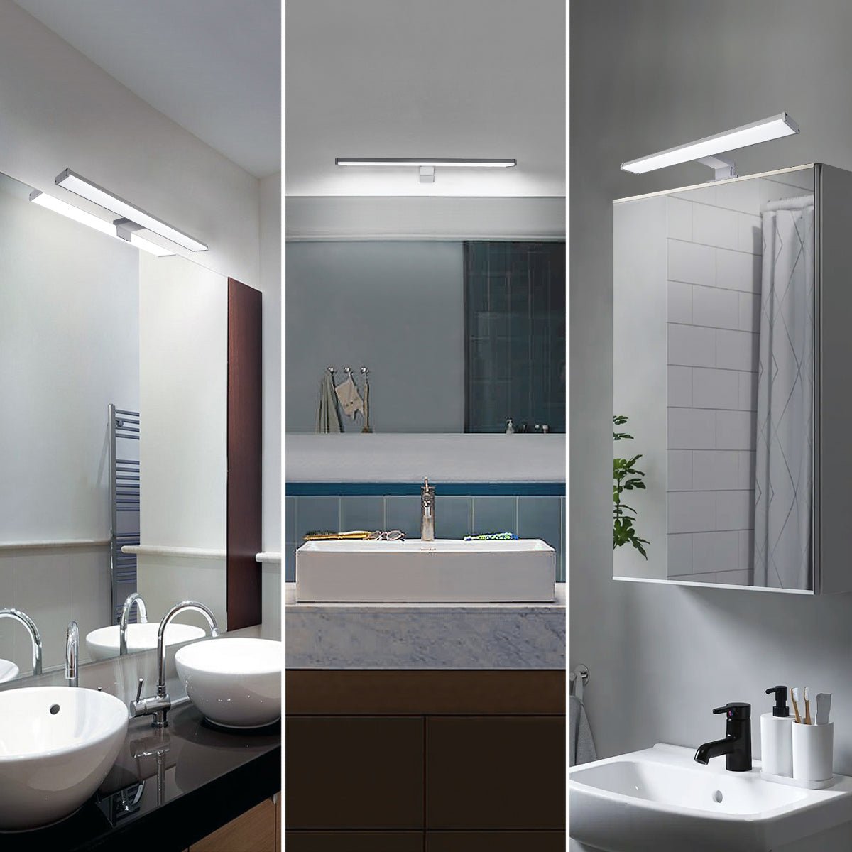 8W LED Mirror Light 3 Mounting Option Cool White 6500k IP44 Wall Light - Energy Light Bulbs - Free delivery on all orders