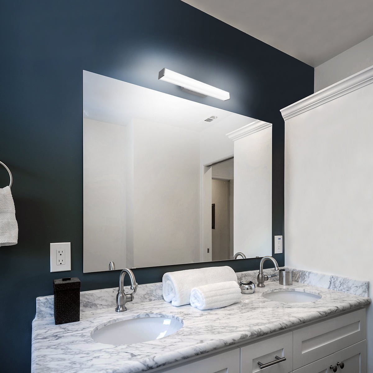 8W LED Rectangular Bathroom Mirror Wall Light Cool White 6500K IP44 ML20 - Energy Light Bulbs - Free delivery on all orders