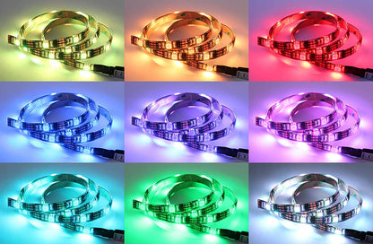 90cm RGB LED USB Strip Light Remote TV Monitor 5V 6.5W Mood - Free delivery on all orders