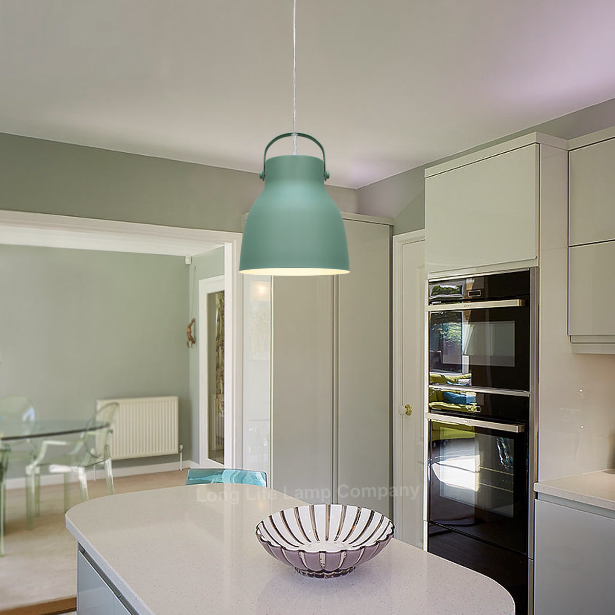 Modern Ceiling Pendant Light Green Shade M0150 - Free delivery on all orders