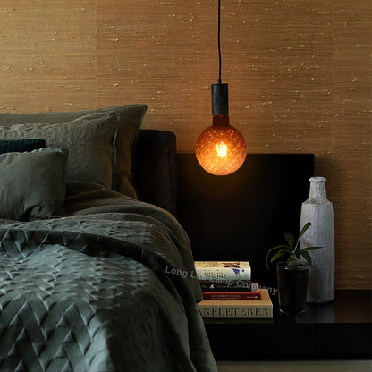 LED Glass Globe Light Bulb E27 Edison Screw Filament Classic Grey Smoked G125 Pinecone