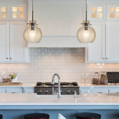 Modern Clear Glass Globe Ceiling Pendant Light Ball Lamp Shade H3132