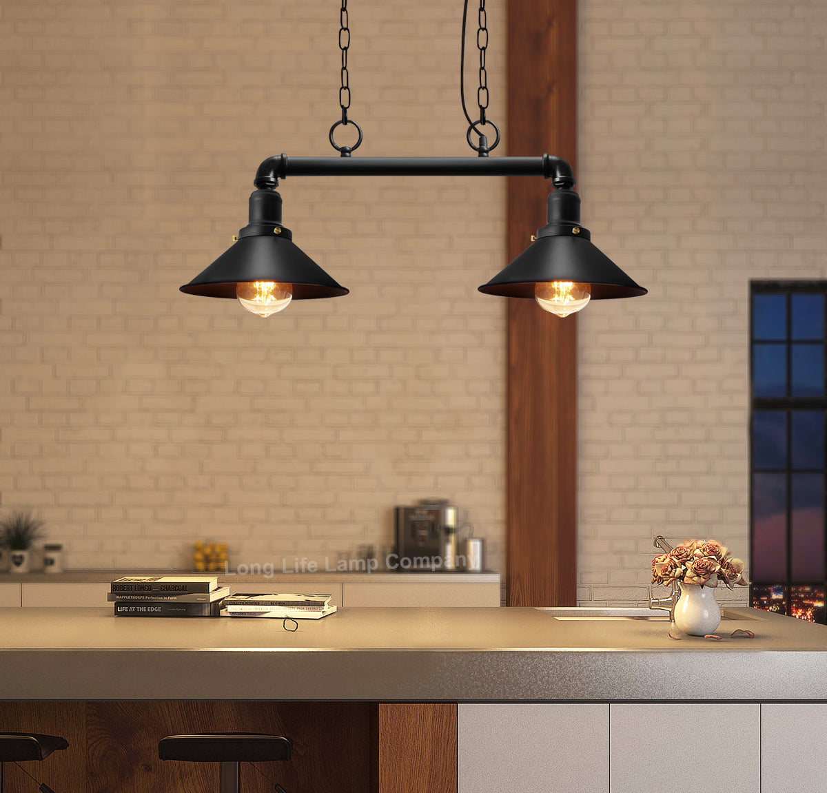Vintage Retro Industrial Water Pipe Ceiling Light M0194