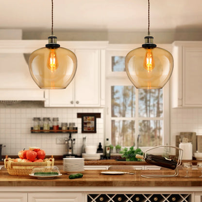 Modern Vintage Glass Globe Pendant Light M0207