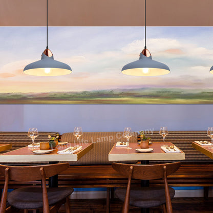 Retro Vintage Industrial Grey Metal Ceiling Pendant Light M0210