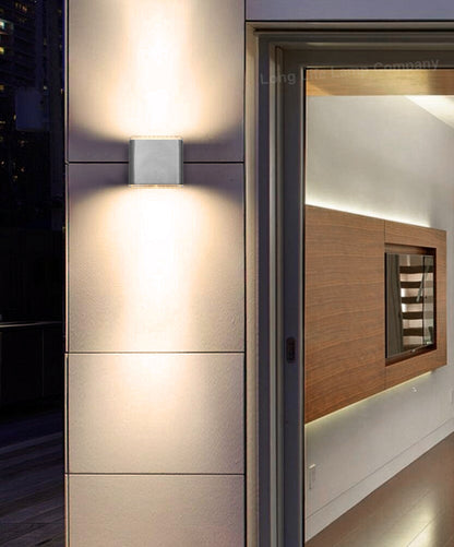 6W LED Outdoor Wall Light Warm White Stainless Steel IP54
