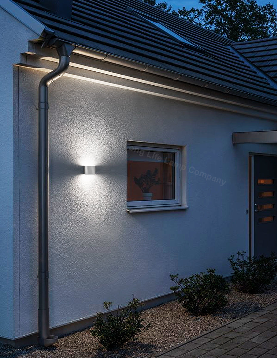 6W LED Outdoor Wall Light Cool White Stainless Steel IP54