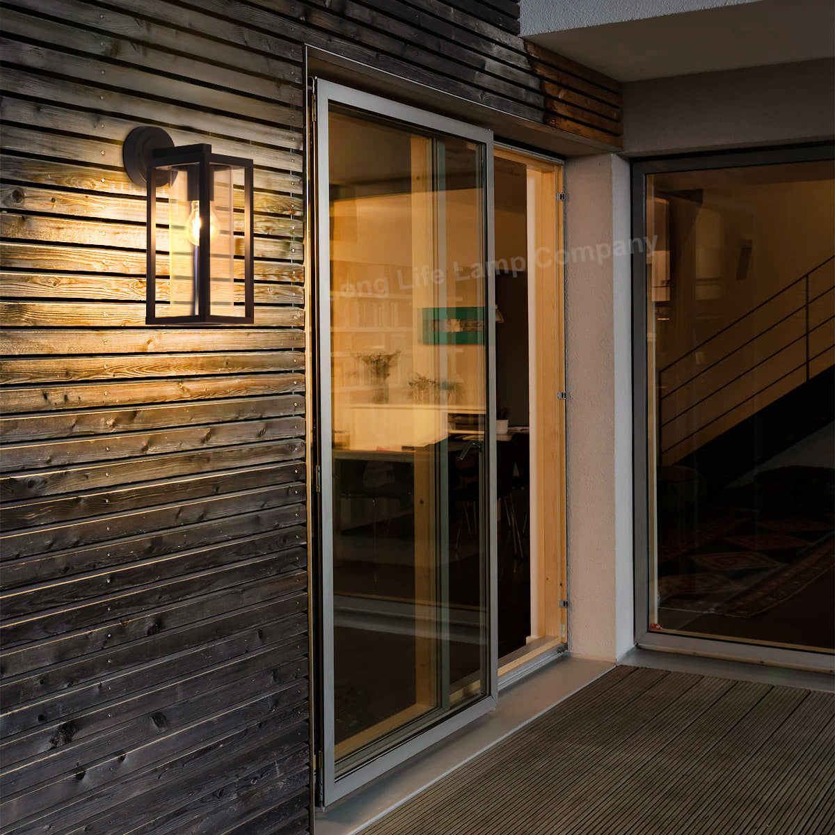 Outdoor Dark Grey Wall Light with 4W LED