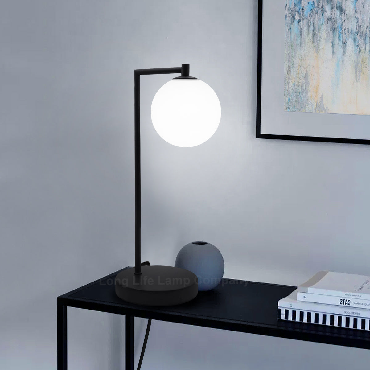 Modern Retro Opaque Globe Table Lamp - Free delivery on all orders