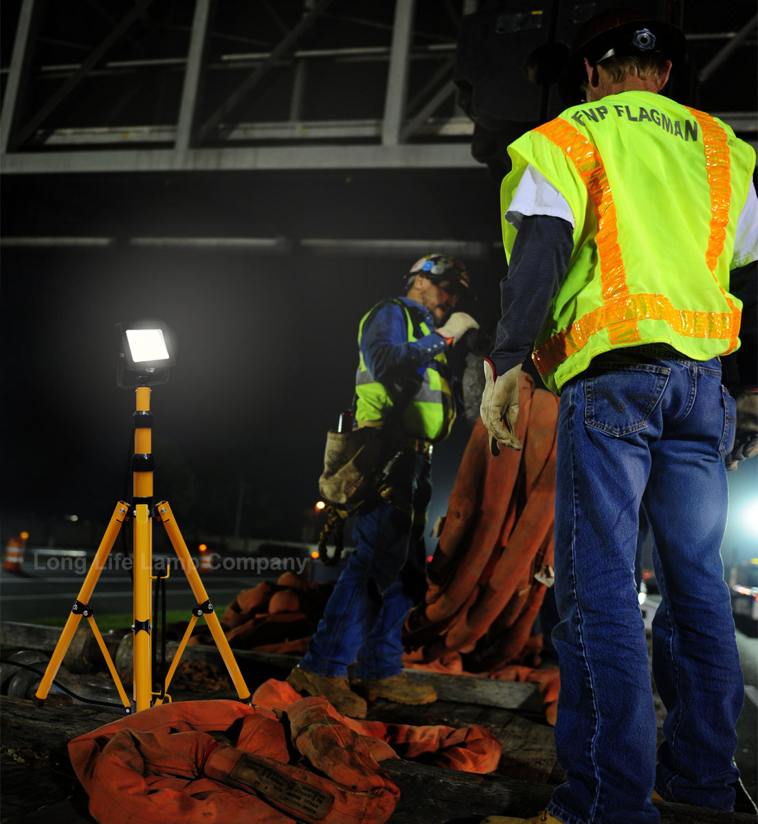 30W LED Floodlight Tripod Stand Job Site Work Light IP65