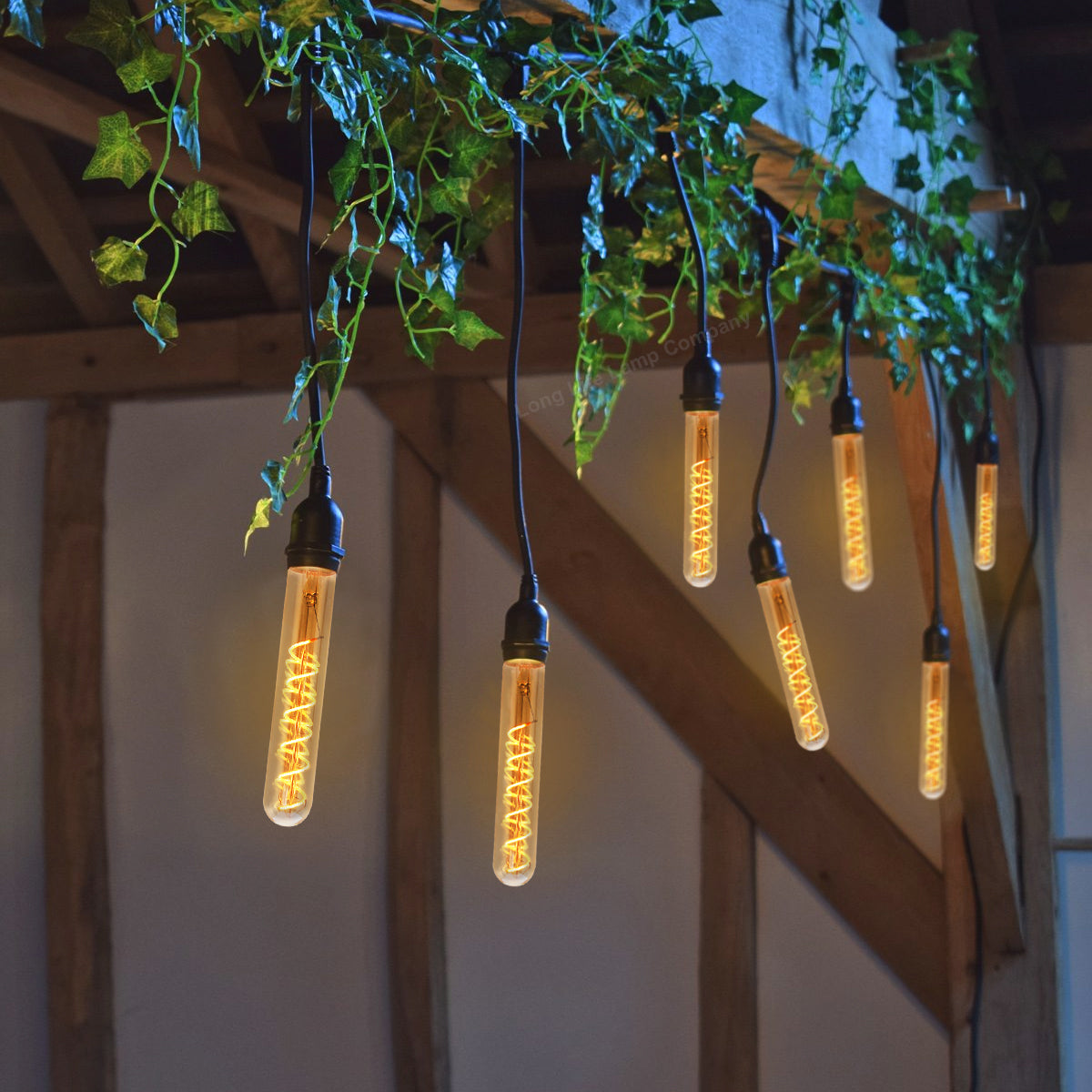 Vintage LED 2W T30 Teardrop Spiral Tube Bulb E27 - Free delivery on all orders