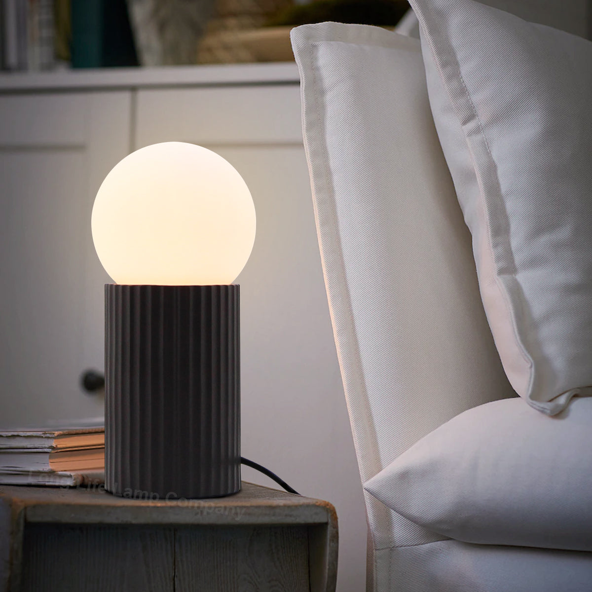 Modern Opaque Globe Opal Sphere Glass Table Lamp - Free delivery on all orders