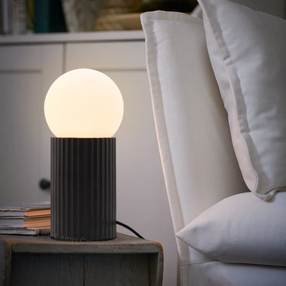 Modern Opaque Globe Opal Sphere Glass Table Lamp - Free delivery on all orders