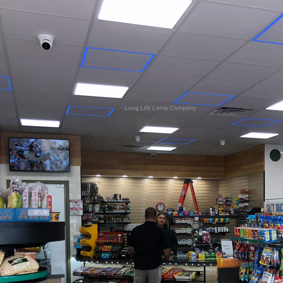 40w LED Recessed Ceiling Panel Frame Border Edge Light Blue 600 X 600