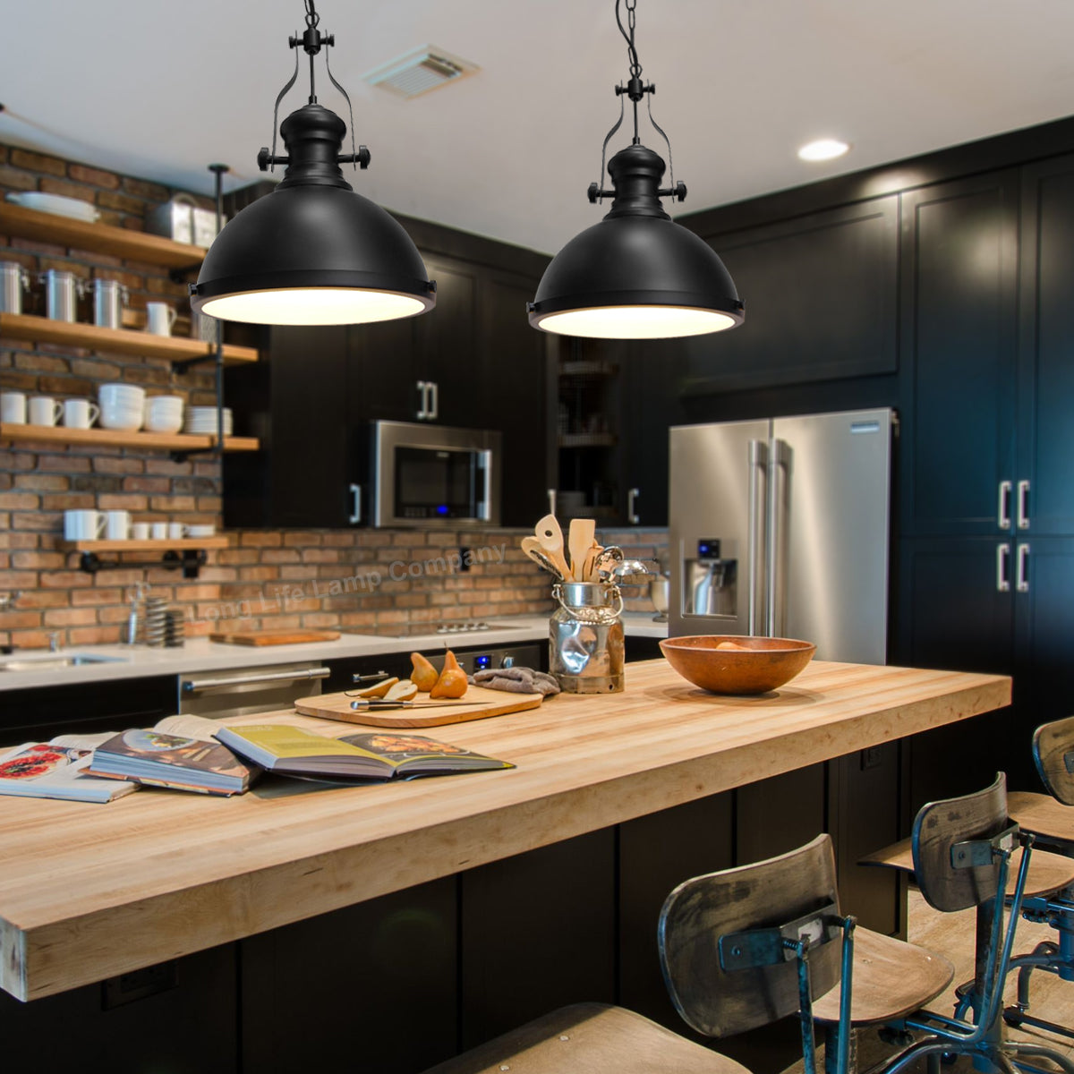 Industrial Black Ceiling Pendant Light with 9W LED - Free delivery on all orders
