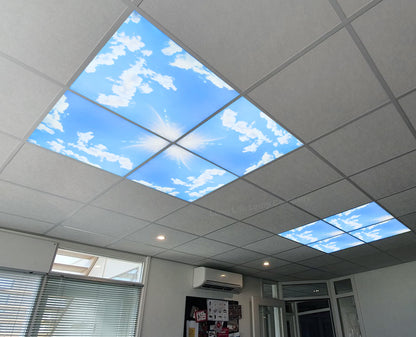 Dimmable 40w Sky With Sun LED Recessed Ceiling Panel 600 X 600 Cloud Scene With Dimmable Transformer