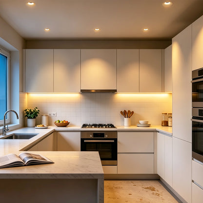 Recessed 10W LED downlight with an anti-glare design for comfortable focused room lighting