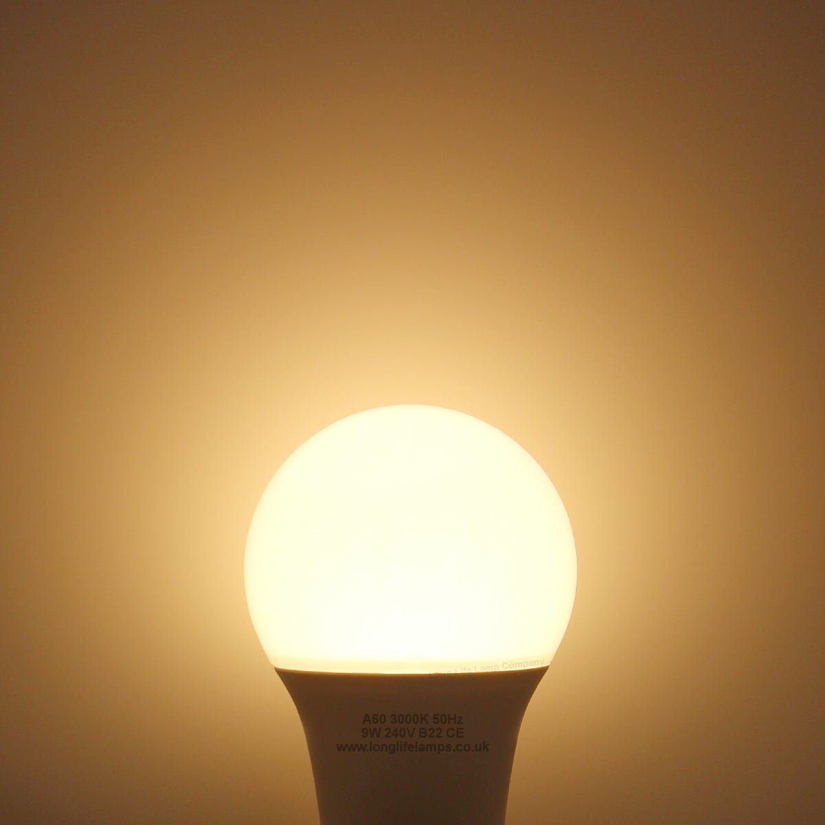 9W LED A60 Light Bulb Bayonet B22 Warm White 3000K - Energy Light Bulbs - Free delivery on all orders