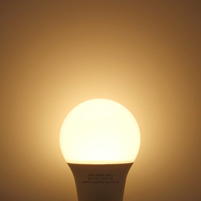 9W LED A60 Light Bulb Bayonet B22 Warm White 3000K - Energy Light Bulbs - Free delivery on all orders